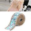 0.5M Crystal Rhinestones Ribbon, DIY Artificial Mesh Wrap Roll Chain Trim Banding Applique for Wedding Party Floral Arrangements(#02)