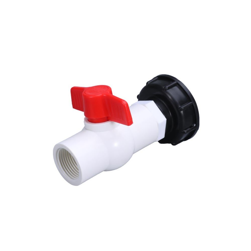 1/2" 3/4" ABS Plastic Water Tank Connector with PVC Ball Valve Fish Tank Aquarium Outlet Bucket Connector Drain Pipe Fitting