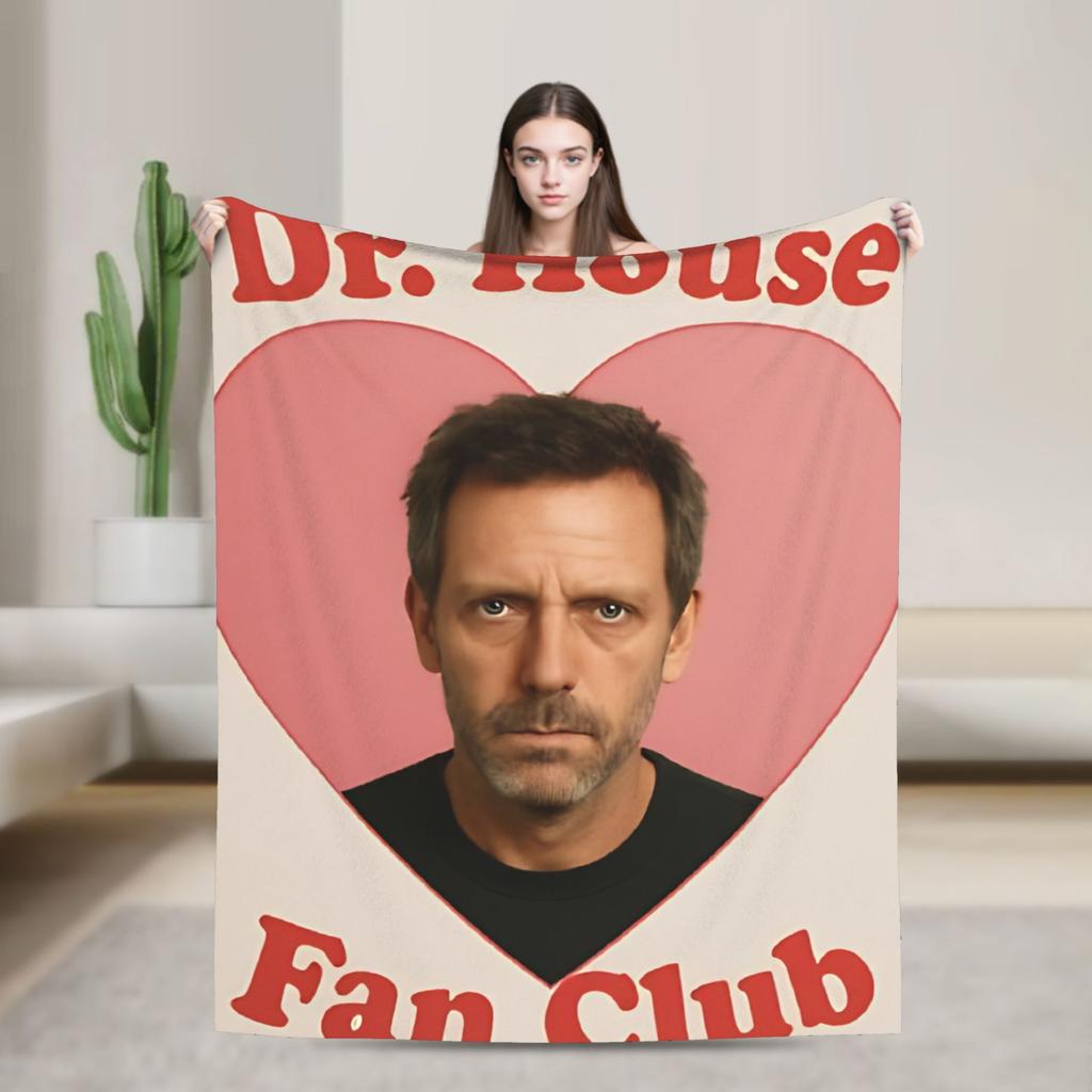 Doctor House Blanket Soft Fluffy Plush Throw Blanket For Students Couch Chair Sofa Bed Flannel Bedspread Bed Cover