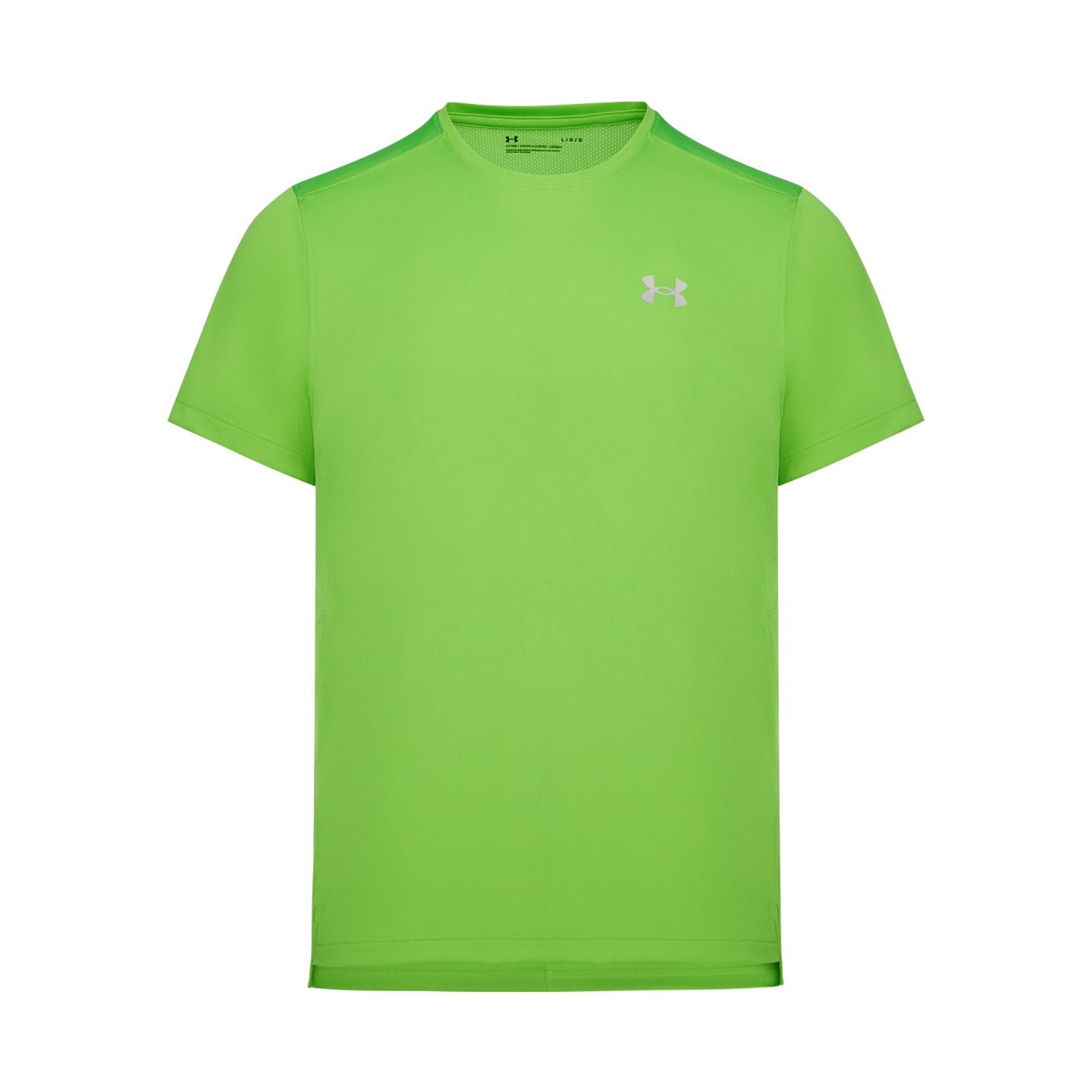 

Under Armour Speed Stride Running Training Hyrox Breathable Comfortable Solid Color Simple Short Sleeve T-Shirt Men tops Light-Green 1369743-362 XL