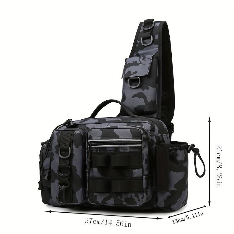 Mochila de pesca multifuncional impermeable para pesca, escalada, senderismo y acampada: práctica bolsa de almacenamiento para aparejos con múltiples compartimentos