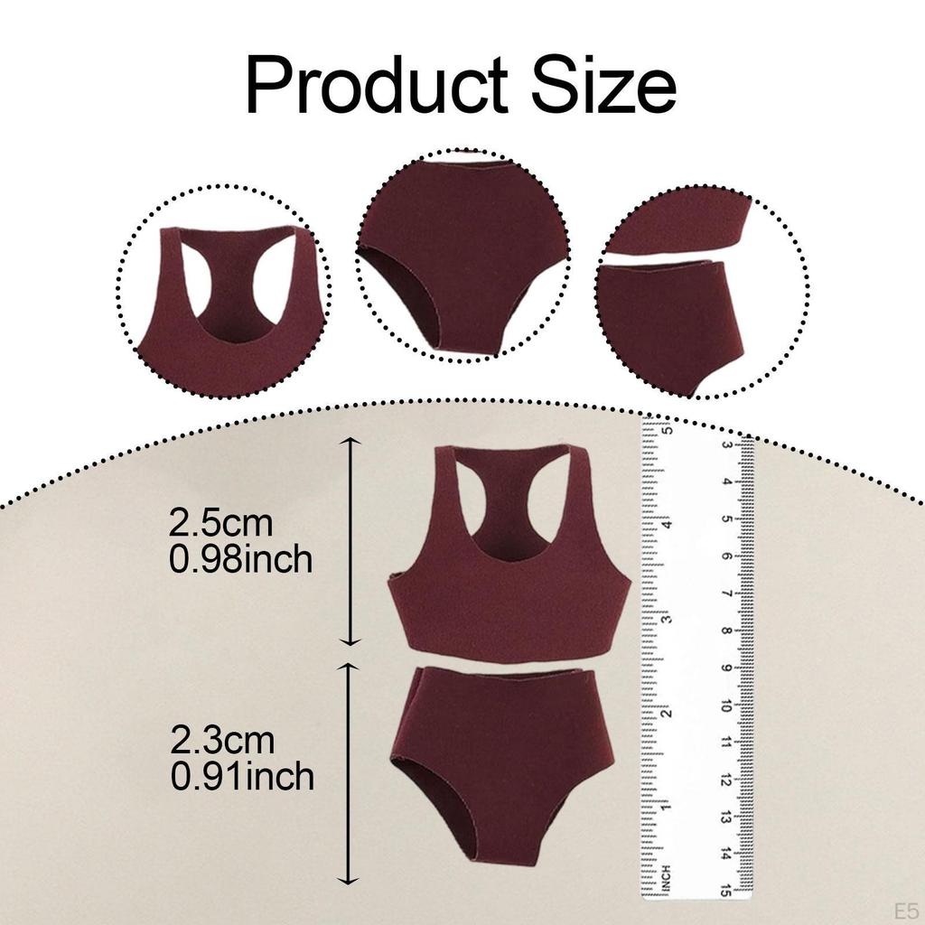 1/12 Miniature Clothing Ensemble with Sports Top and Shorts for Female Dolls