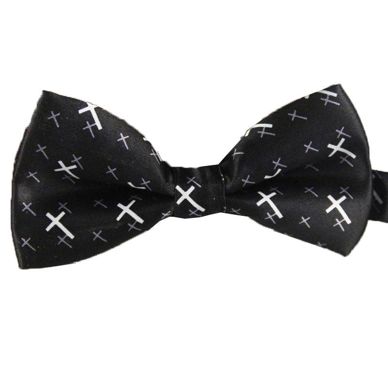 Męska poliestrowa jedwabna mucha z kreskówkowym nadrukiem na wesela i wydarzenia