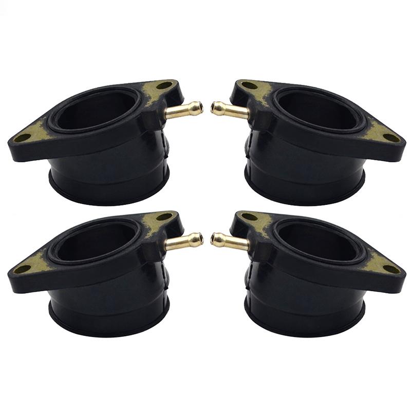 4Pcs Motorcycle Parts Carburetor Interface For Yamaha FZS600 FAZER 5DM Intake Carburetor Outlet Manifold 5DM-13586-01 FZS 600