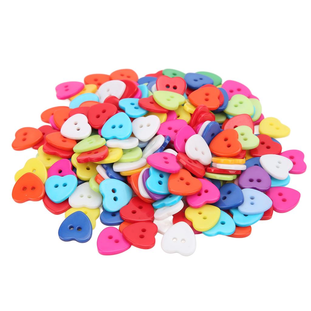 200pcs Sewing Buttons 15mm Durable Resin Waterproof Practical Clothing Accessories for Household