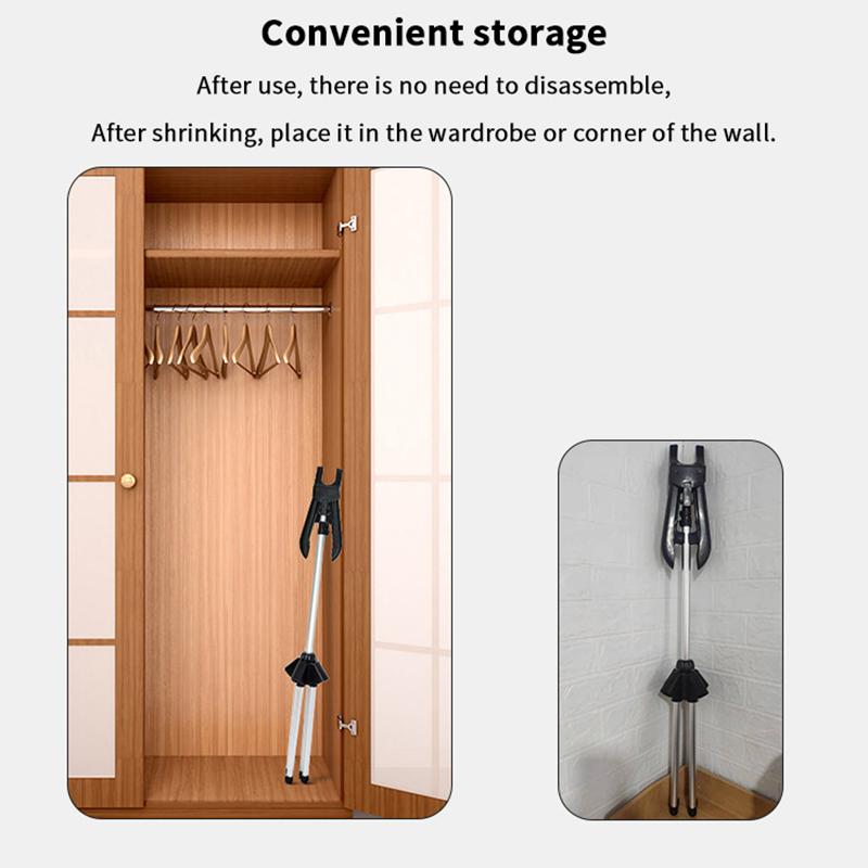 Clothes Ironing Steamer Stand with Adjustable Height and Rotatable Hangers