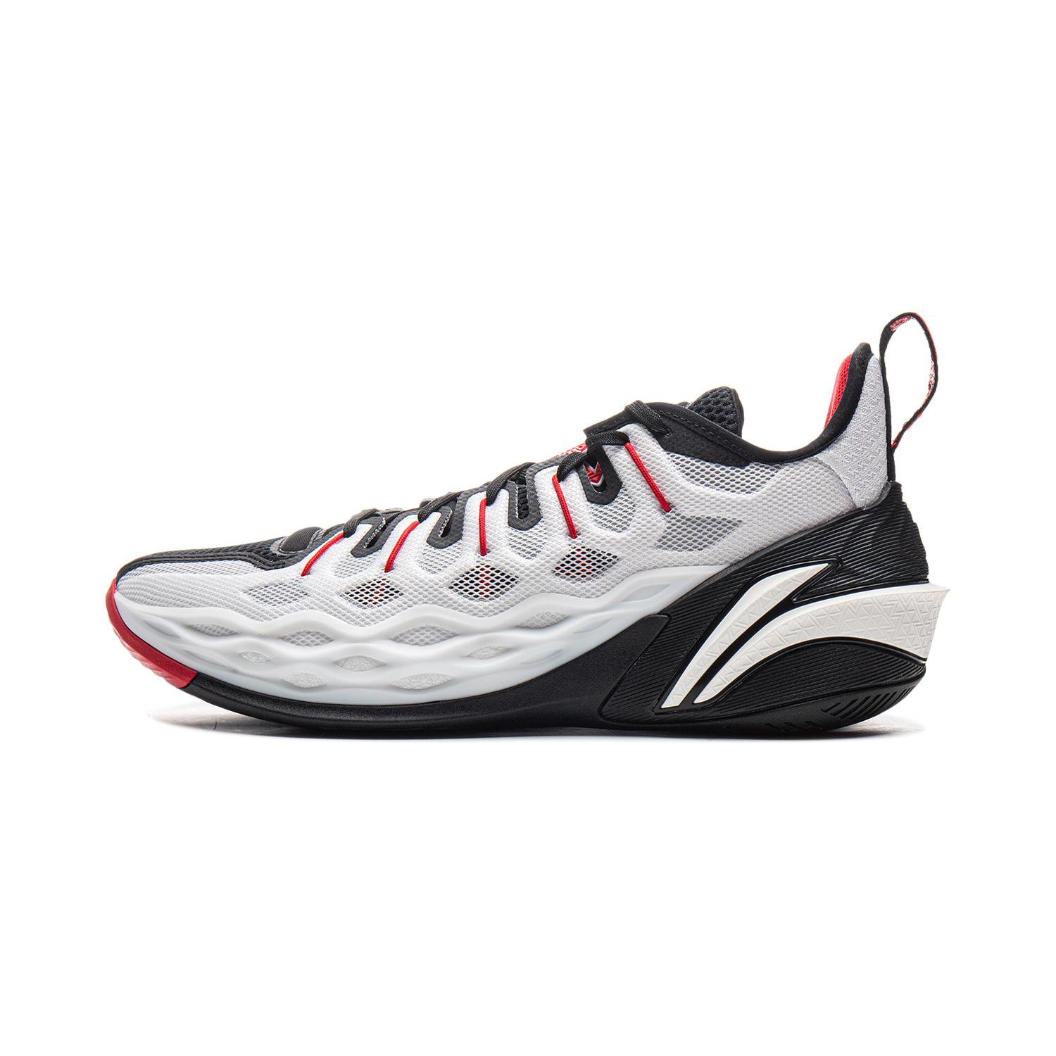 

New LiNing Buckets Shock Absorbers Slip Resistant Breathable Low Top Basketball Shoes Men s Black White ABAV051-3 46