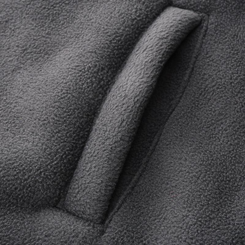 Autumn Winter Fashion Fleece Thickened Warm Hooded Coat Men's Casual Jacket