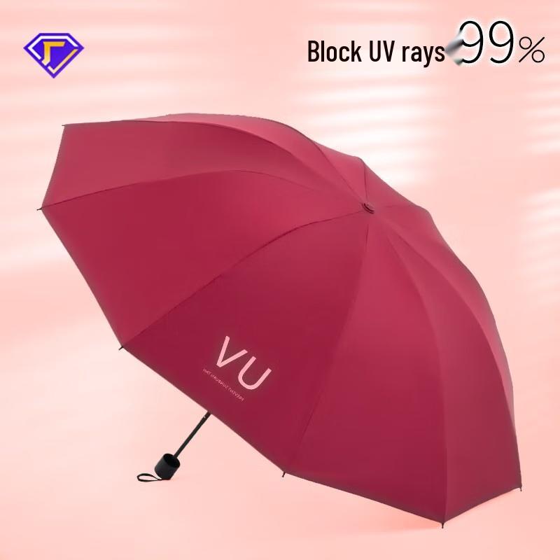 Red Leaf Ultra-light Portable Folding Umbrella