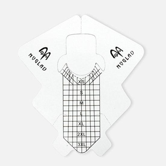 Sfaturi pentru forma unghiilor Dimensiuni rezistente la praf Semne Hârtie Formă unghii Autocolant Ghid de extensie pentru manichiură Gadget Aprovizionare pentru salonul de unghii