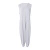 Women's Casual Color Sleeveless Plus Size Jumpsuit With Pockets