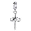 High Quality Women 925 Sterling Silver Cross Charm Necklaces Fine Jewelry Making
