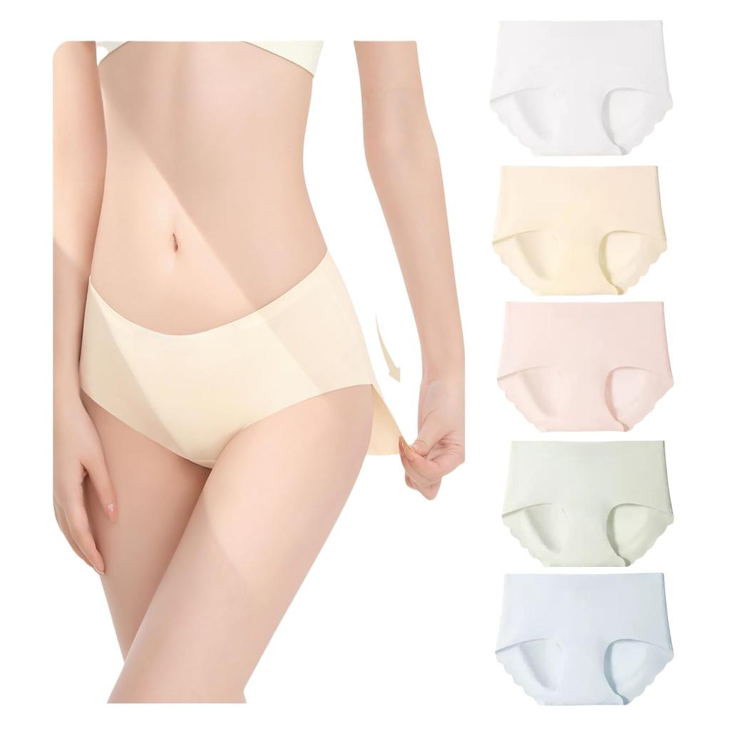 ROSE ISLAND Seamless 3D Seamless Summer Cute and Refreshing Macaron Panties Macaron Women's Panties, 5-Pack, Panties, Women's Underwear, Underwear,