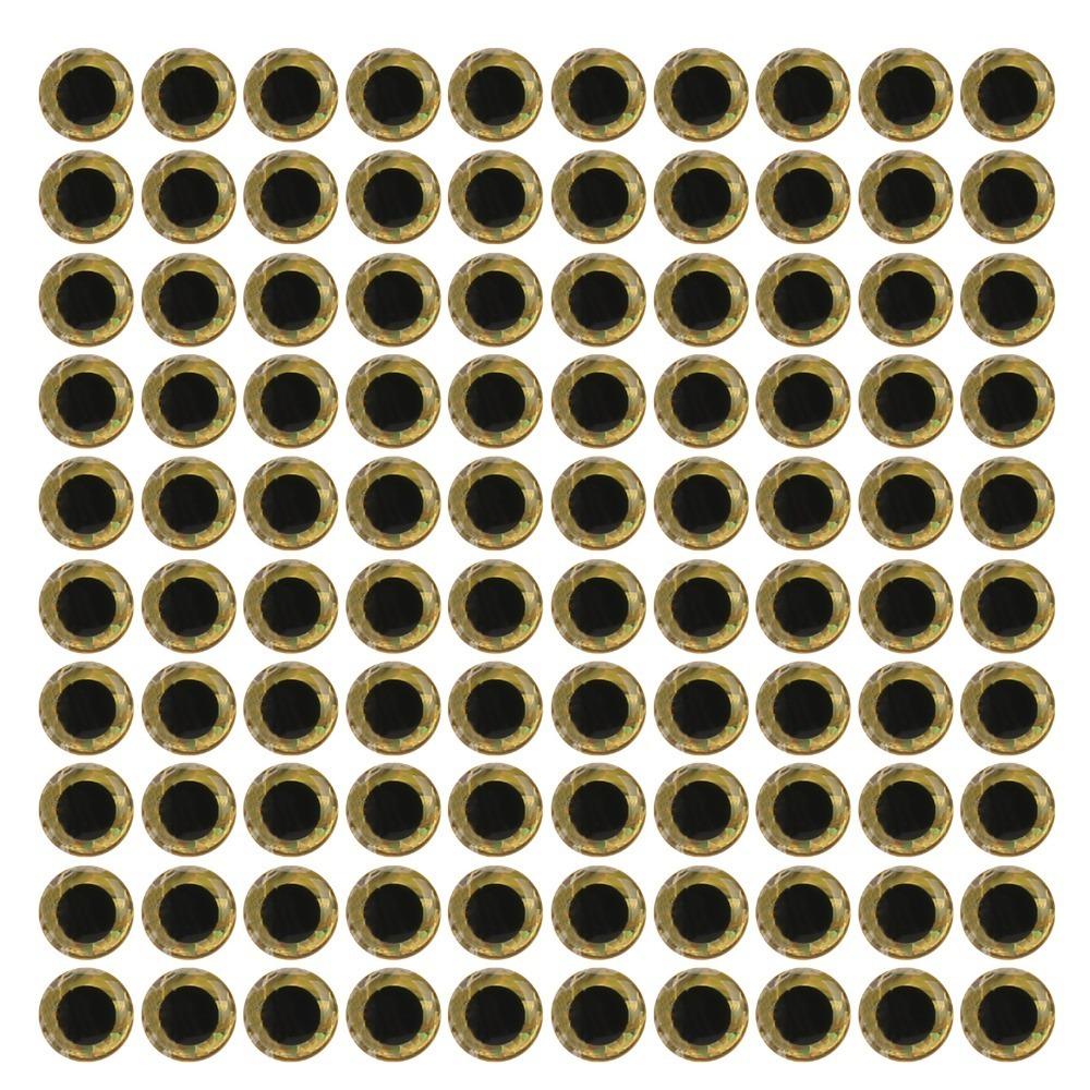 300PCS 10mm Fly Tying Eyes Vivid Colors Artificial Fish Eyes Fishing Lure Eyes  For Fly Tying