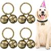 Cat Dog Collar Brass Bells Collar Dog Charm Bronze Bells Pet Pendant Key Rings Collars Necklace Christmas Tree Jingling Bells