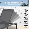 Chaise Lounge Chair Outdoor Patio Lounge Chair Adjustable 5-Position 2 pcs