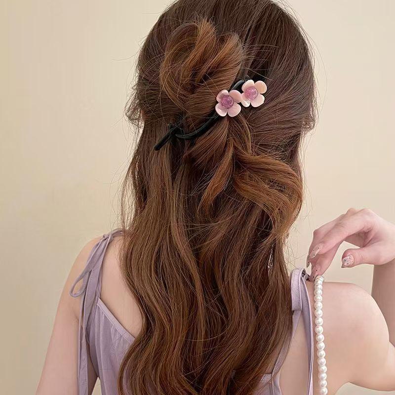 1pc Fashion Elegant Hair Accessory Women's Flower Shaped Twist Clip Suitable For Daily Holiday Wear Elegant Hair Clip Hairpin