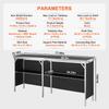 VEVOR Portable Tradeshow Podium Table, 1980 x 385 x 880 mm, Display Exhibition Counter Stand Booth Fair with Wall