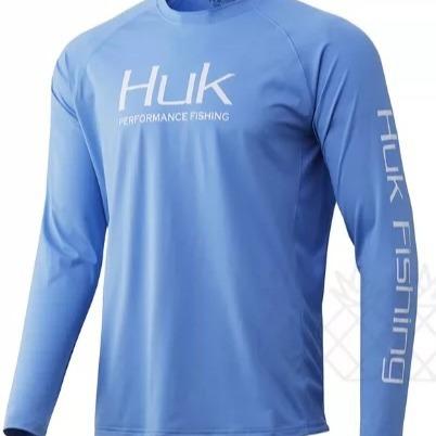 2024 UV-Resistant HUK Long Sleeve Crew Neck Fishing Suit Summer Outdoor Quick-Dry, Lightweight, Breathable, Sun Protection