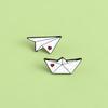 Unisex Origami Airplane Boat Enamel Brooch Pin Jacket Bag Badge Friend Gift