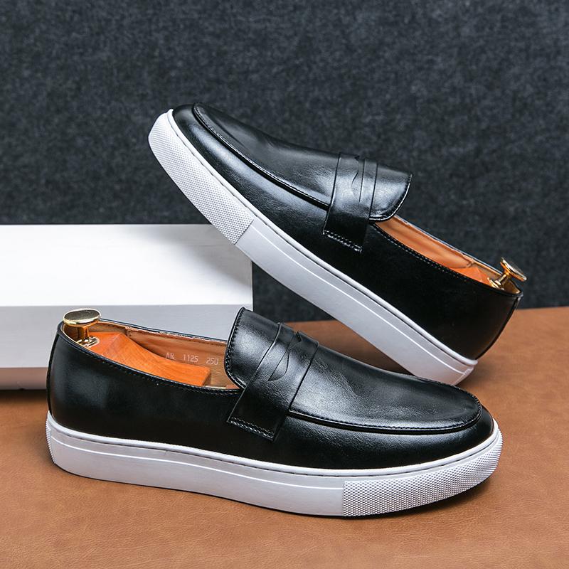 Slip on Shoes Men Shoes 2024 Style Leisure Sneaker Social Shoe Male Men Leather Shoe Natural Cowhide Leather Women Sneakers Mens