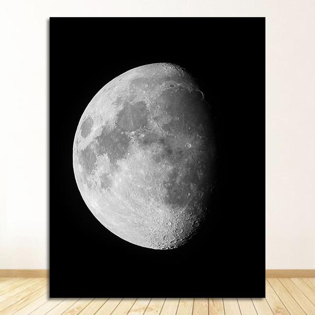 Phase Change On Canvas Painting Astronomy Satellite Home Decor Bedroom Decoration Abstract Moon Poster Prints Moon