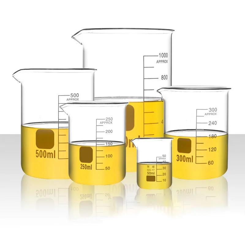 Lab Borosilicate GLass beaker Kitchen Graduated Beakers Measuring Glass Cup Chemical