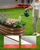 2 Pack Galvanized Raised Garden Beds, 1200 X 600 X 300 Mm, Oval Metal Planter Boxes Kit Outdoor, Bottomless Garden Box with Gloves, Alu-Zinc, for