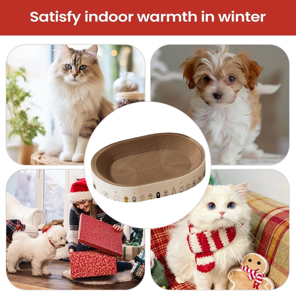 Cat Scratching Board Resting Bed Interactive Toy Mat Cat Scratcher Pad For Indoor Floor Furniture Protection Sleep Enrichment