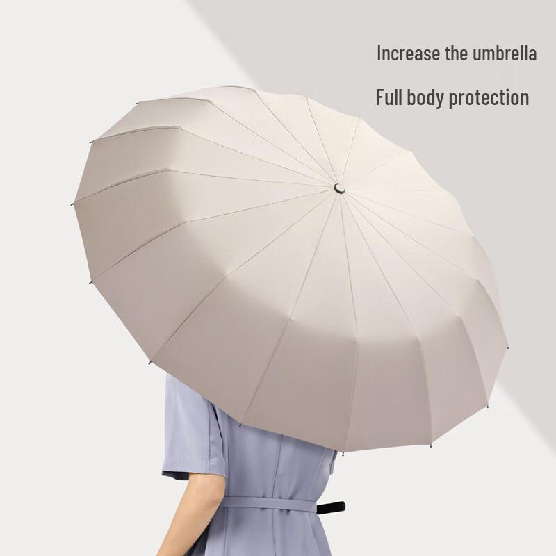 Xiaoyan 12-Rib 3-Fold Windproof Sun/Rain Umbrella