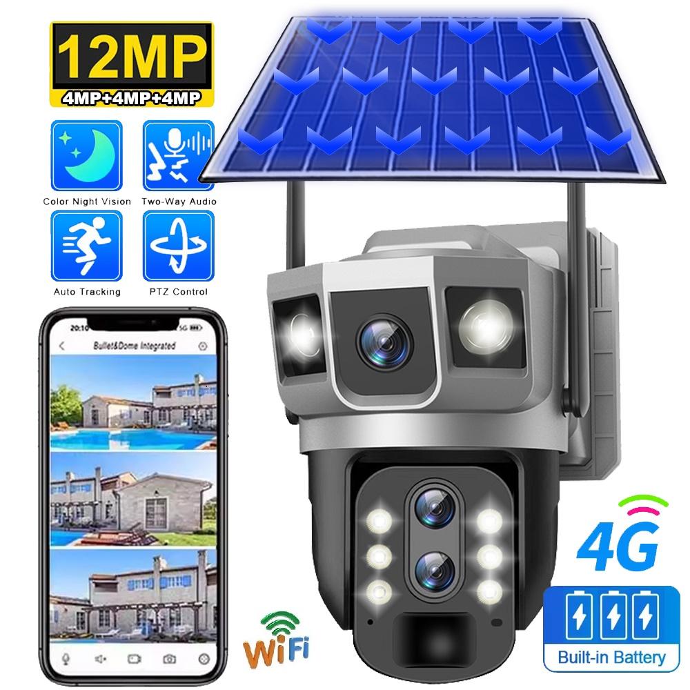 WIFI/4G Solar-powered Surveillance Camera, High-definition Lens PIR Sensor, Night Vision Waterproof IP Camera, CCTV Security Monitor