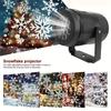 Christmas Decoration Snowflake Projector Fairy Lights Rotating Dynamic White Snow Atmosphere Lamp for Xmas New Year Party Decor