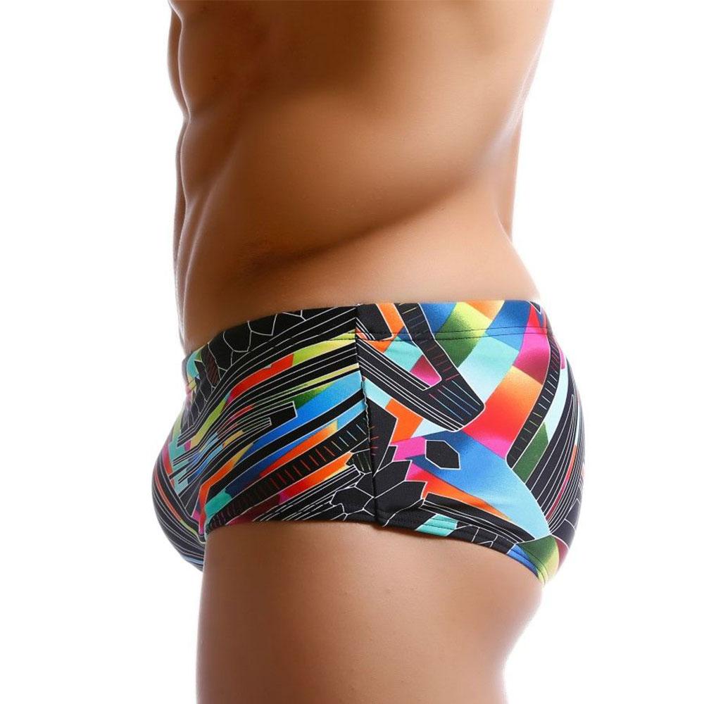 Herren-Badehose, modisch bedruckte Bikini-Shorts mit herausnehmbarer Polsterung