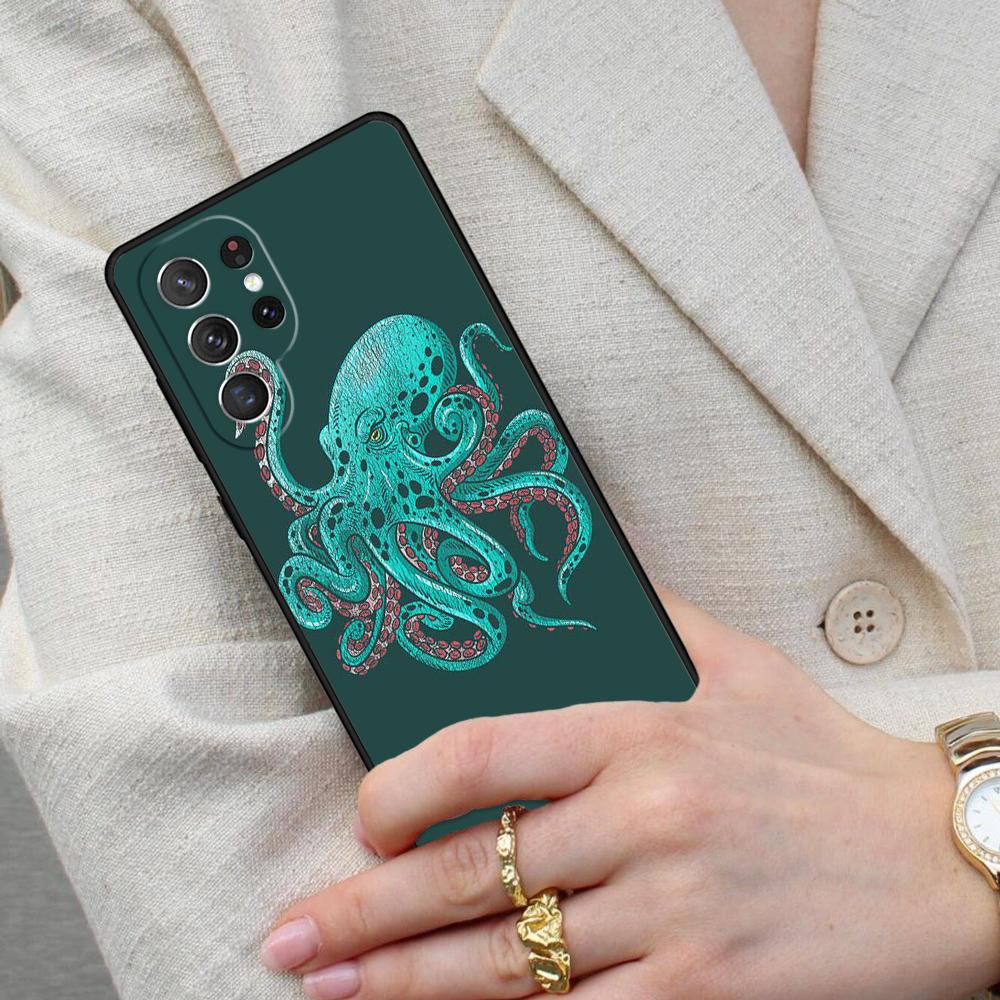 Marine Life Ocean Octopus SOFT Cell Phone Case for Samsung Galaxy S26 Ultra S25 S24 S23 S22 S21 S20 Note10 Cover