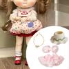 Girl Doll Clothes Bow Headdress Decor Tulle Dress Set for Dolls Age 57 810 Style A