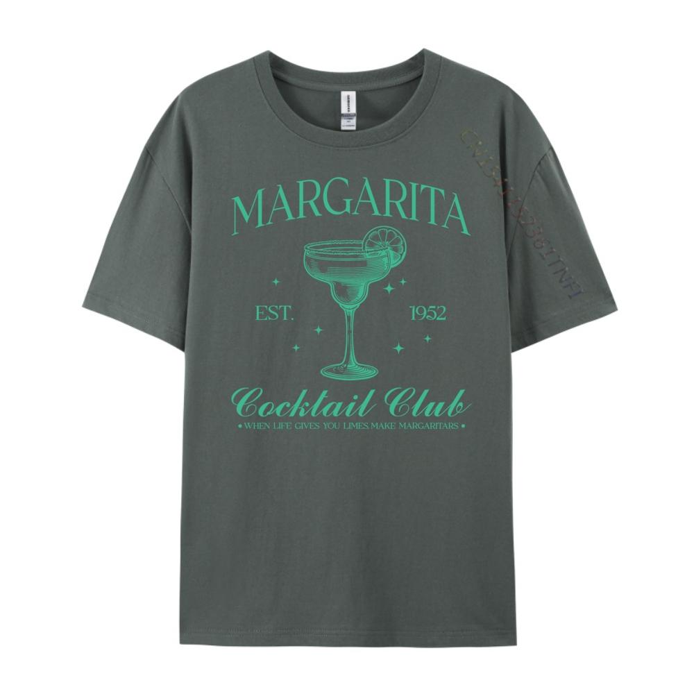 Margarita Cocktail Club Funny Drinking Gift Idea Plain T Shirts Wholesale Unisex Luxury TShirt Normal