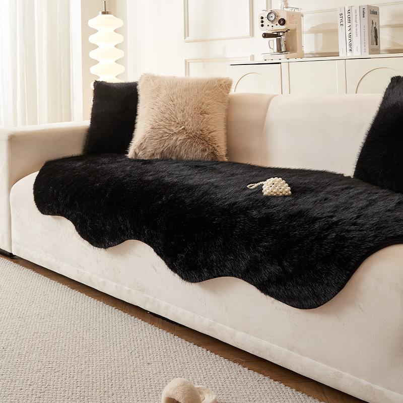 

Зимний чехол для дивана из норковой шерсти, нескользящий чехол для дивана, универсальный защитный чехол для дивана с неровностями, теплый чехол для дивана в европейском стиле в стиле ретро 90x90