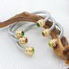 Titanium Steel Multi-Color Zirconia Open Bangle - Cross-Border Stainless Steel Hand Ornament