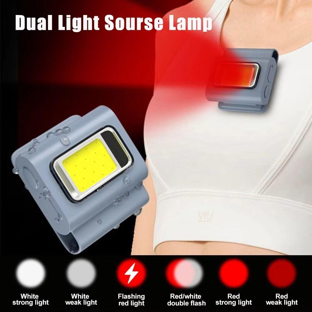 Multifunctional Strong Light Headlamp COB With Magnetic Hat Clip Lamp LED USB Rechargeable Running Head Light Running