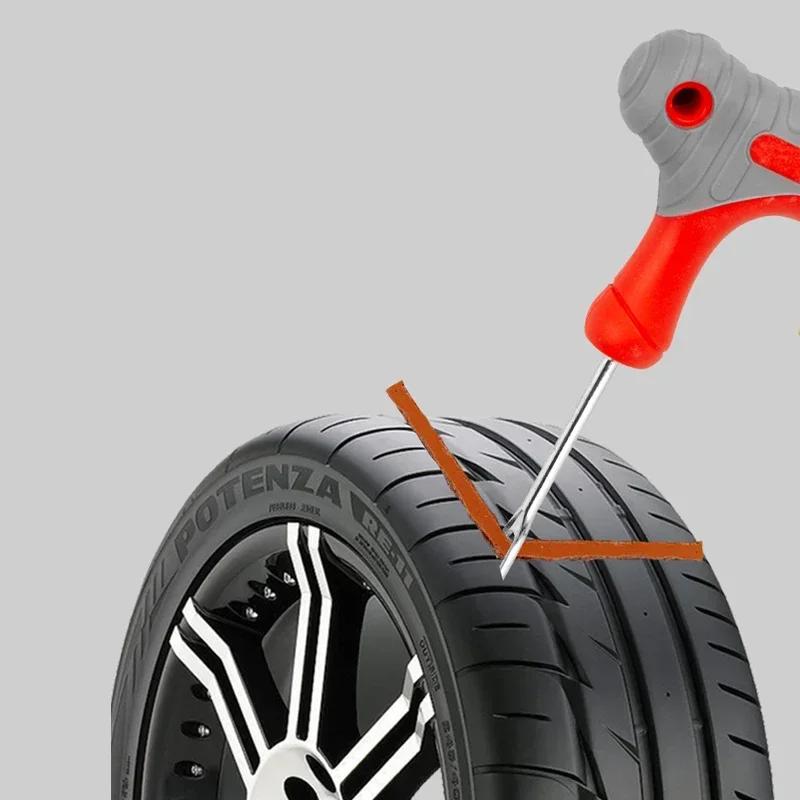 NEU Auto Reifenreparatur Werkzeugset Gummi Schlauchloser Reifen Pannenreparaturset Spikewerkzeug Kleber für Fahrrad Motorradreifen Reparaturset