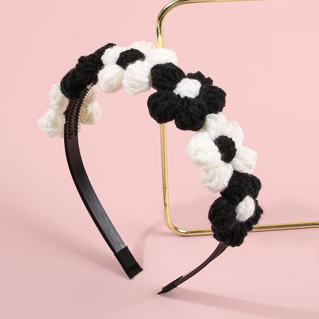 Fashion Women Girls Headbands Knitting Yarn Flower Headbands Cute Flower with Teeth Hairbands Winter Hair Accessories