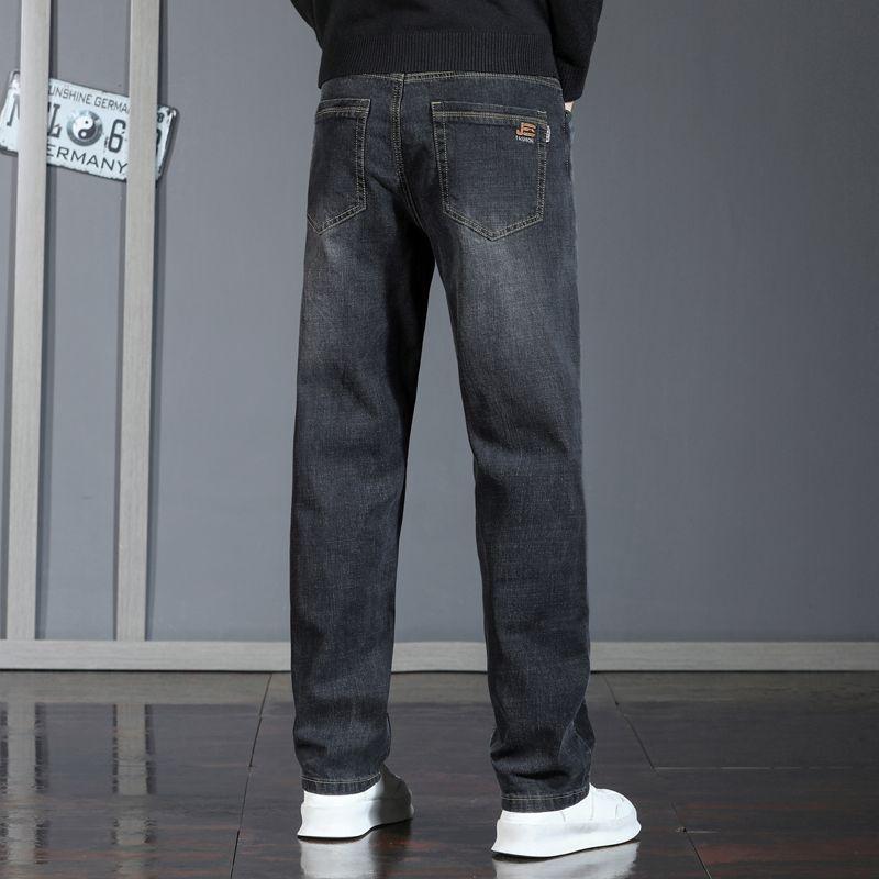 

Мужские зимние джинсы прямого кроя на флисовой подкладке: Плотные, Теплые, Свободного кроя, Универсальные, Большого размера повседневные брюки для осени и зимы. Default Option