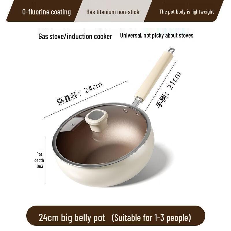 Titanium Ceramic Non-Stick Stir-Fry Wok