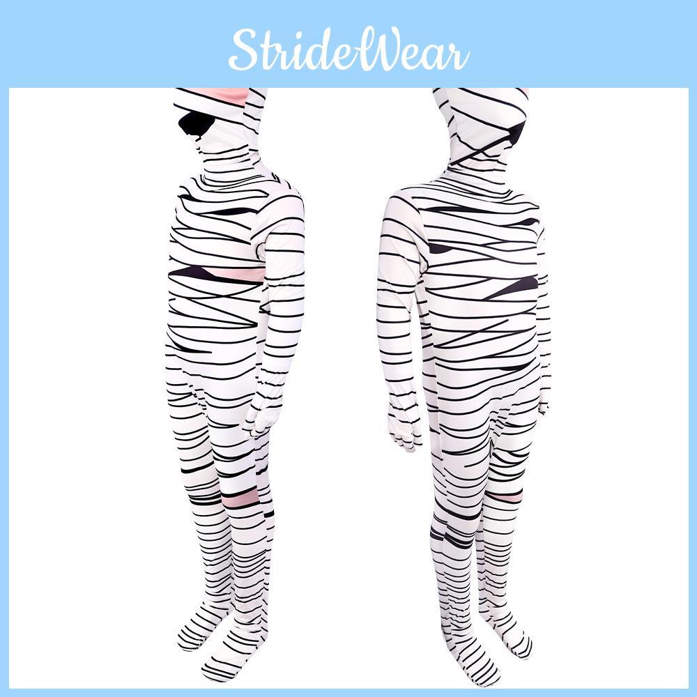 Kids Scary Mummy Costume For Halloween Events Polyester Full Body Outfit