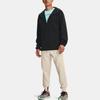 Under Armour Woven Series Pure Color Logo Hooded Windbreaker Jacket Men Black 1361612-001