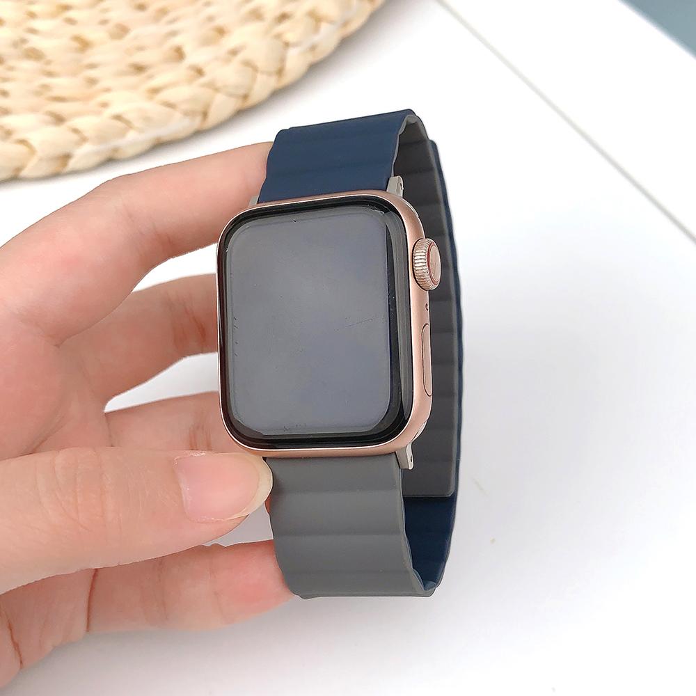 Einfaches MagnetverschlussbandFür Apple Watch Ultra 9 8 7 49mm 45mm 41mm Silikonband Für iWatch 6 5 4 SE 44mm 40mm 42mm