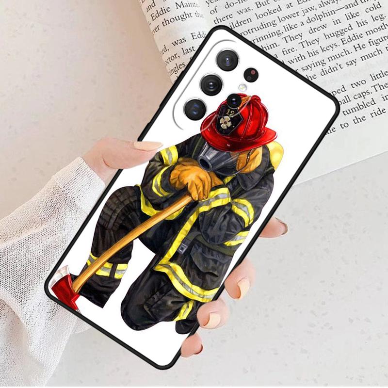 Firefighter Fire Love Phone Case For Samsung Galaxy S25 S23 S30 S8 S21 S20 FE S24 S22 Note 10 20 S8 Plus Lite Ultra