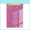 Sparkle Acrylic File Folder Clips With Metal Pressure Clamp For Office And Gift Use