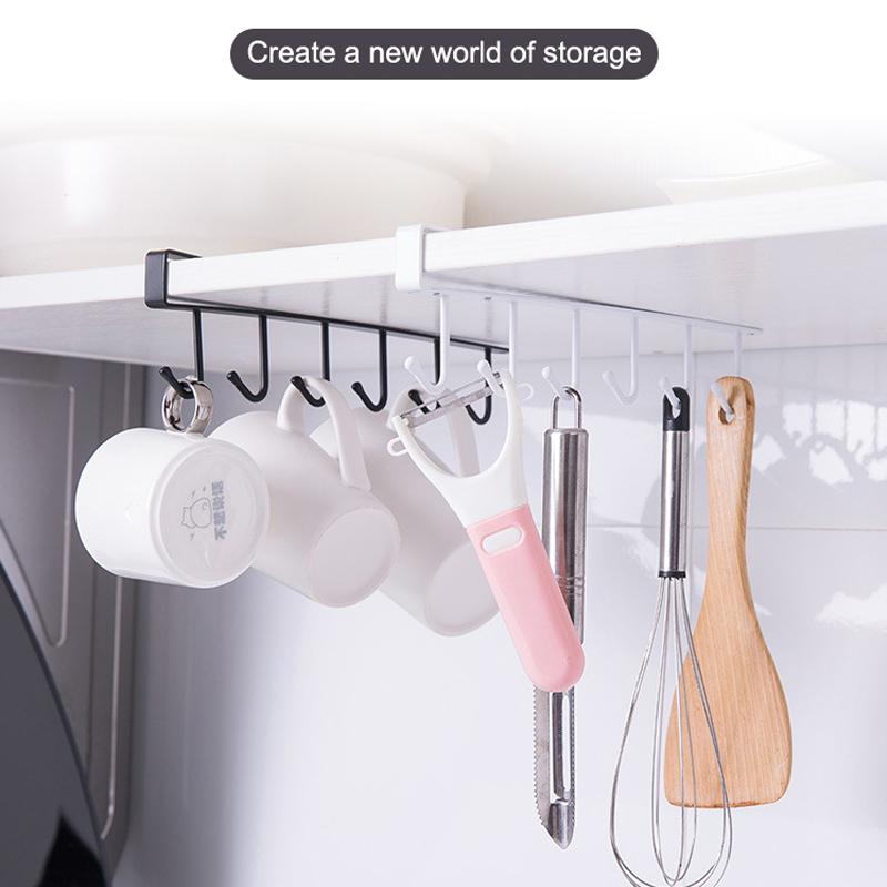 Multi-Functional Hook Cupboard Cup Holder Coffee Cup Storage Rack Kitchen Accessories