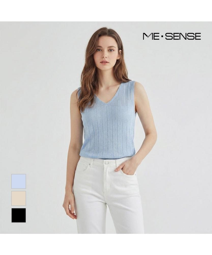 MESENSE Pearl V-Neck Sleeveless Knit_Mb27Kns322Z